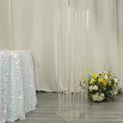 acrylic, flower stand, display stands, tall centerpiece stands, clear pedestal stands#size_parent
