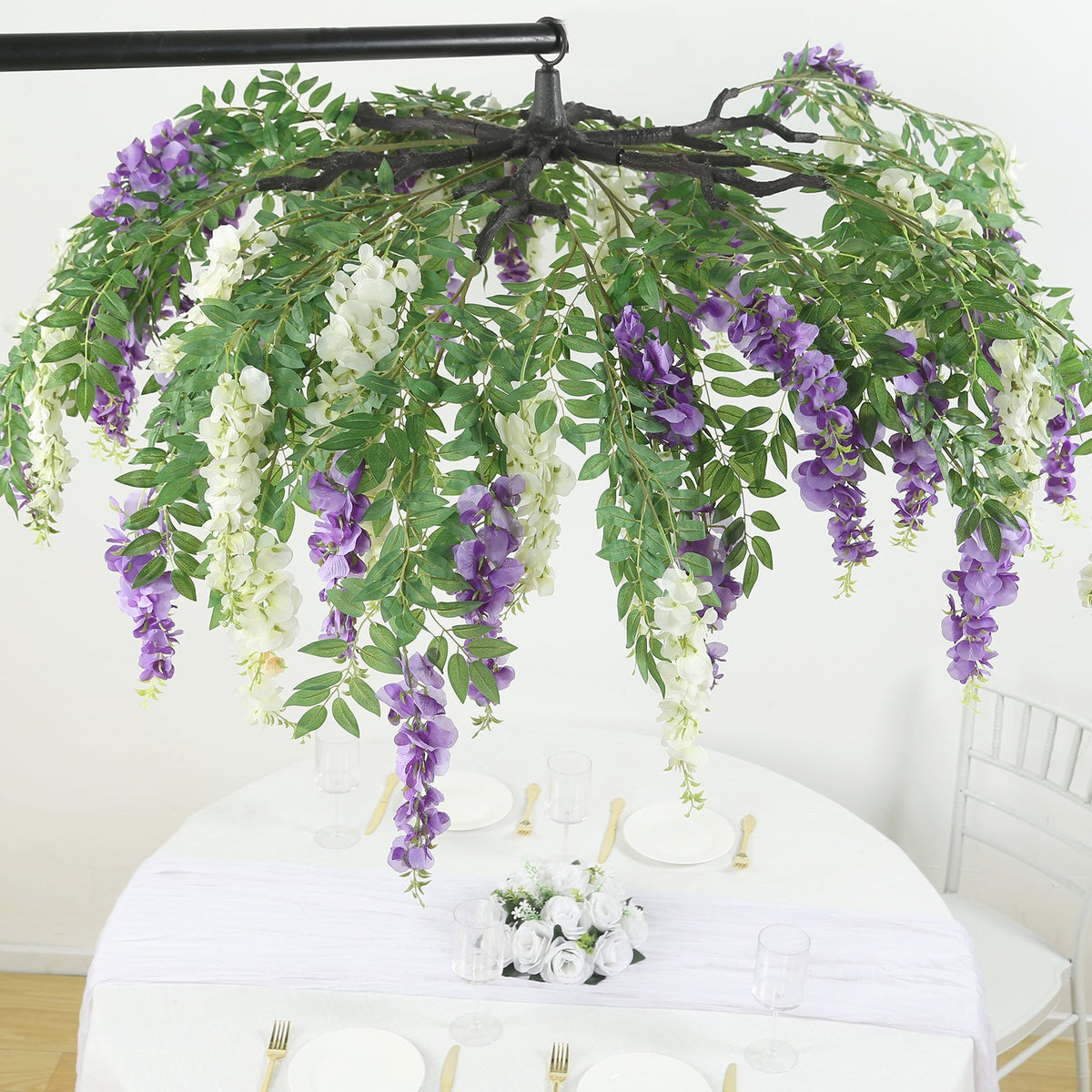 wisteria artificial flowers Artificial Silk Wisteria Vine Flower Chandelier