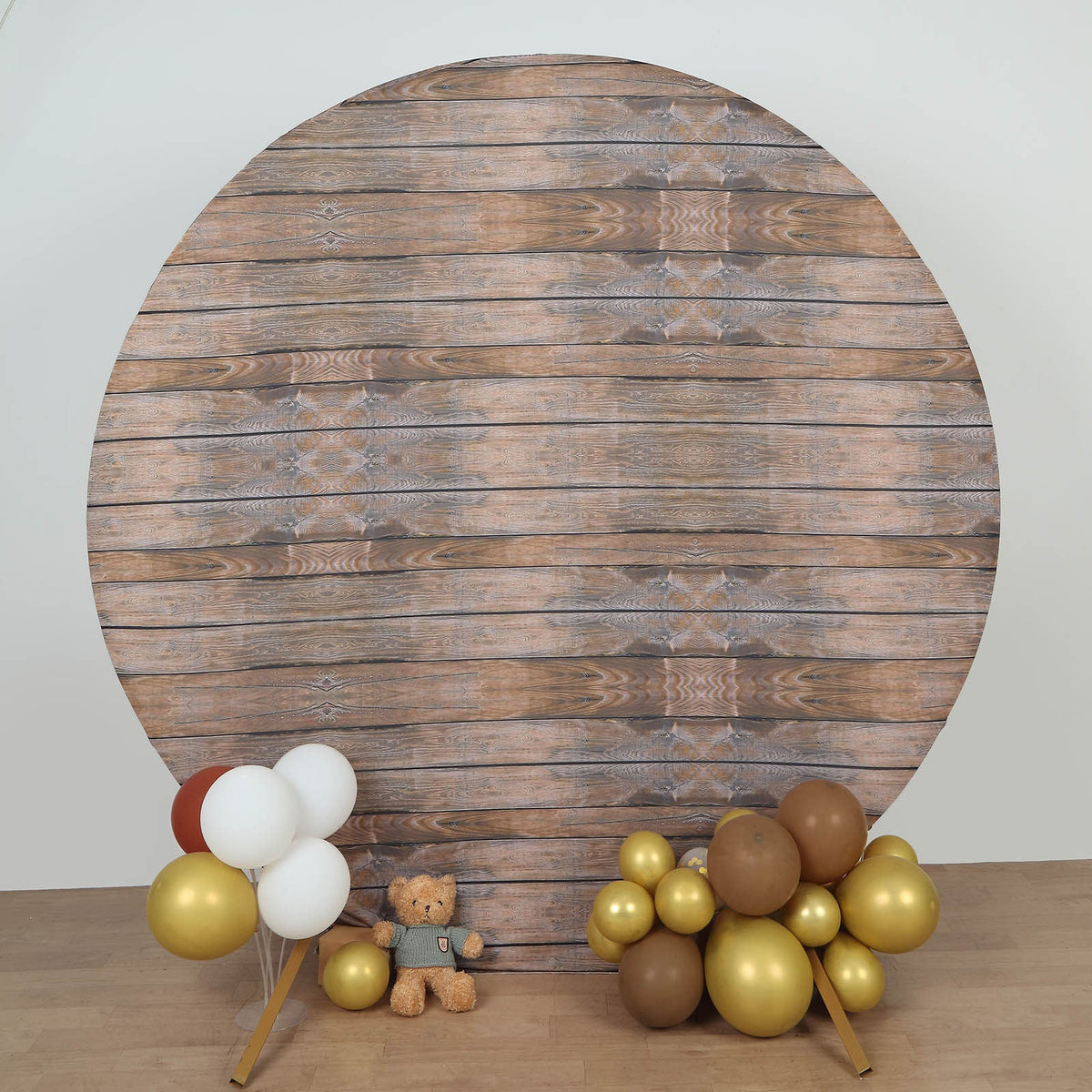 Wood Plank Pattern Spandex Fit Backdrop Stand Cover 7.5ft – eHomemart