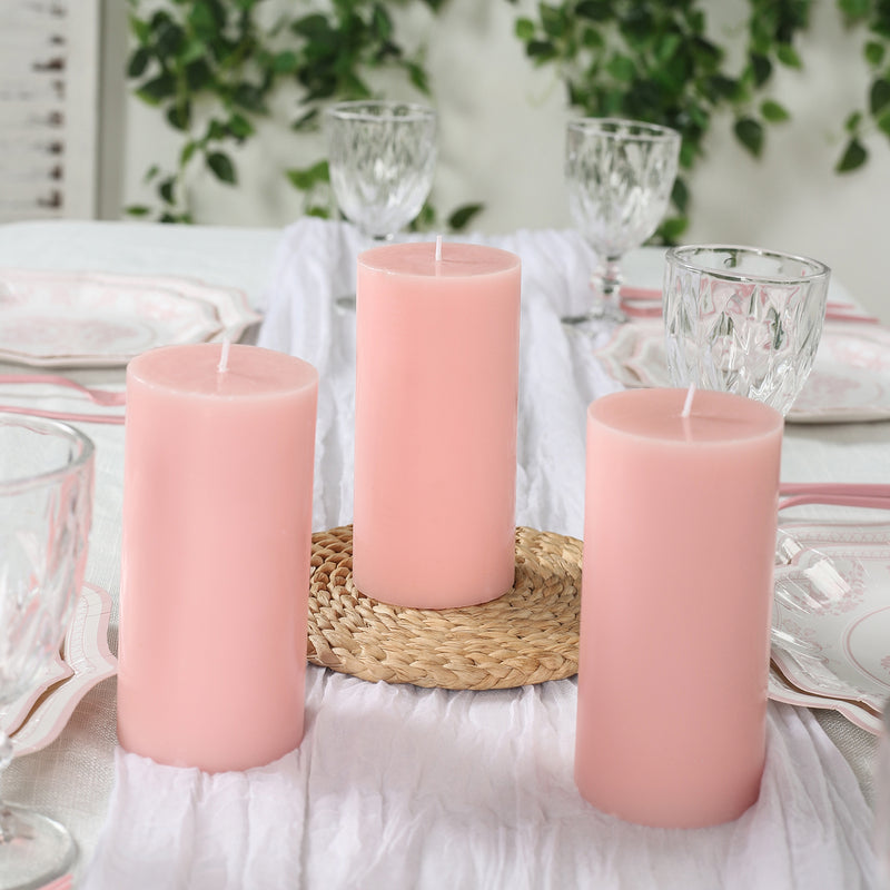 12-Pack Unscented Pillar Candles 3