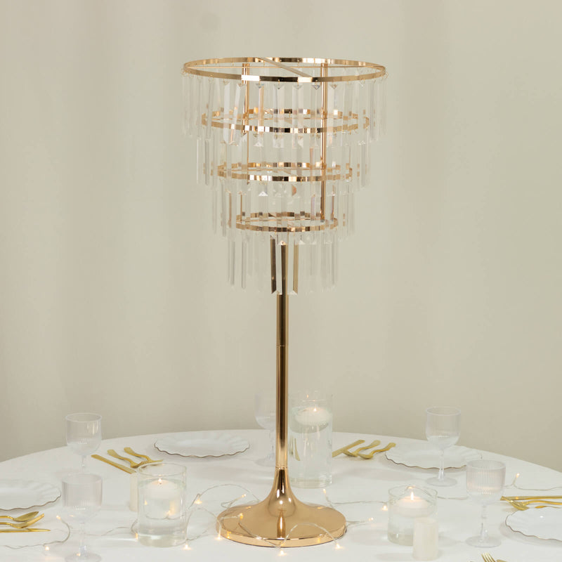 Crystal Pendant 4-Tier Table Centerpiece Chandelier – 38
