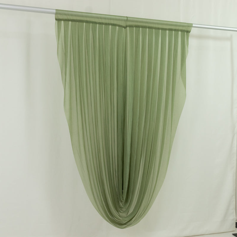 Sheer Chiffon Valance Curtain 4ft x 6ft – Arch Voile Drape with Rod Pocket, Backdrop Panel