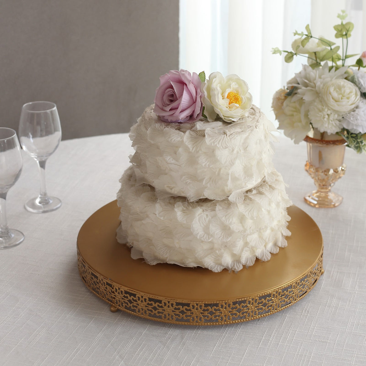 Gold Metal Fleur De Lis Round Pedestal Risers, Dessert Display Stand T ...