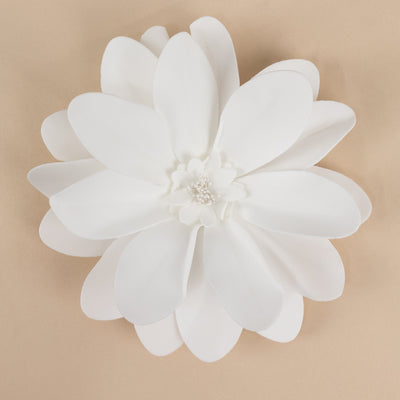 artificial dahlia, foam flower craft, decorative flowers, flower foam, flower wall decor#color_white