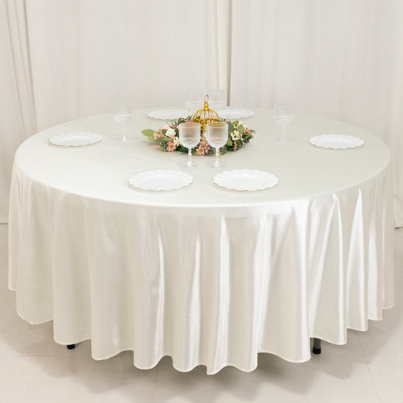 Shimmer Premium Scuba Round Tablecloth, Wrinkle Free Seamless Polyester Tablecloth - 108