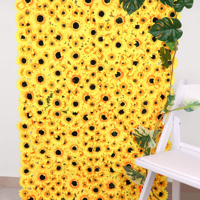 sunflower wall decor, sunflower backdrop, flower wall panels, flower wall backdrop, artificial flower wall#color_parent