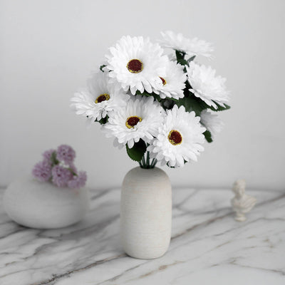 daisy flower arrangements, artificial daisies, artificial gerbera daisies, artificial daisy flowers, silk gerbera daisies#color_white