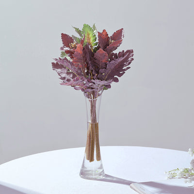 Artificial Leaf Garland, Dusty Miller Plant, Dusty Miller Flower, Artificial Leaf, Leaf Spray#color_purple