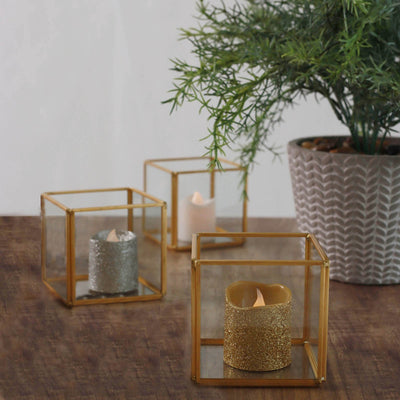 square glass candle holders, square votive candle holders, glass votive candle holders, tea light glass candle holders, geometric candle holder#color_clear