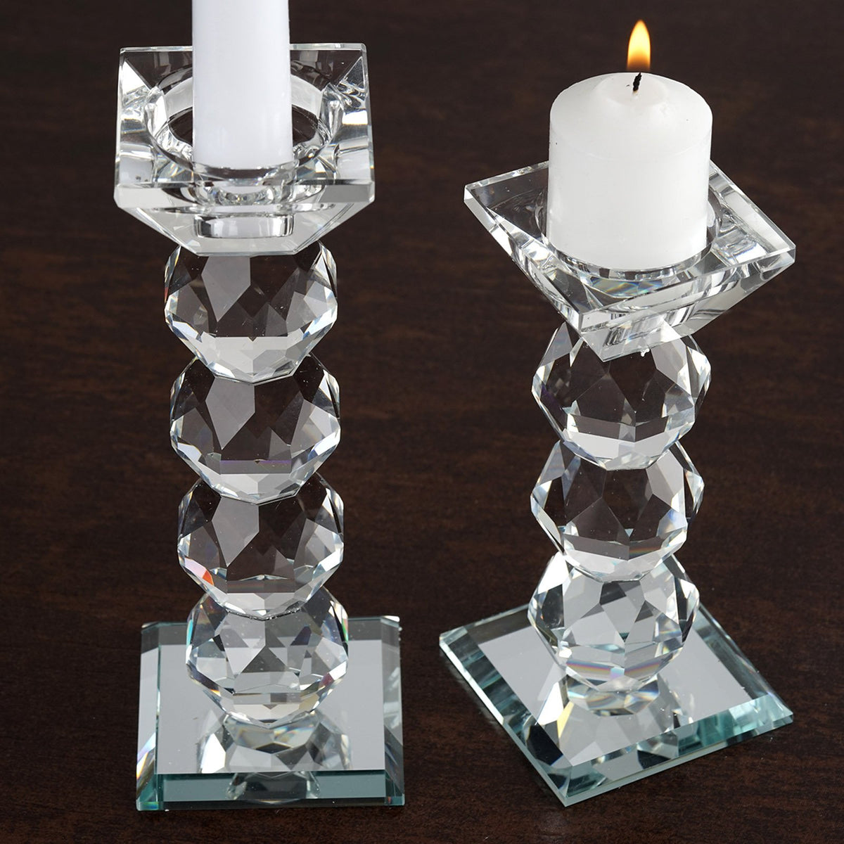 Gemcut Premium Crystal Glass Votive Candle Holder Stand
