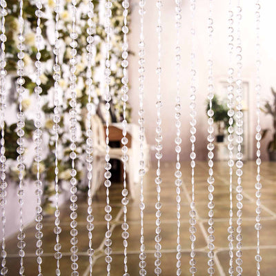 Crystal Beaded Curtains, Beaded Door Curtains, Hanging Bead Curtains, Hanging Door Beads, Beaded Room Dividers#color_clear