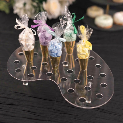 ice cream cone holder, ice cream cone display, ice cream cone stand, clear acrylic tray, waffle tray holder#color_parent