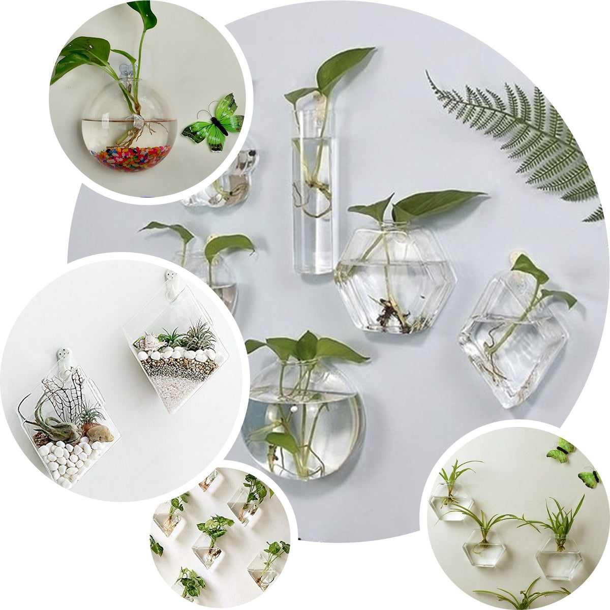 hanging planter glass Flower Glass Wall Vase