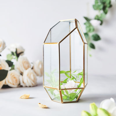 glass terrarium, hanging glass terrarium, succulent glass terrarium, glass terrarium containers, geometric glass terrarium#color_gold