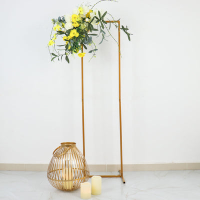 flower stand, tall flower stands, metal stand, outdoor flower stand, centerpiece stands#color_gold