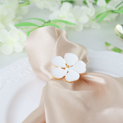 flower napkin rings, metal napkin rings, elegant napkin rings, napkin holder rings, modern napkin rings#color_parent