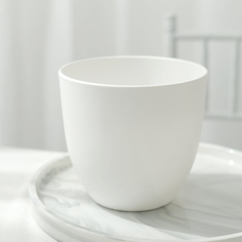 2 Pack White Plastic Planter Pots, Indoor Plant Pot For Hanging Macrame Planter Holder 5.5