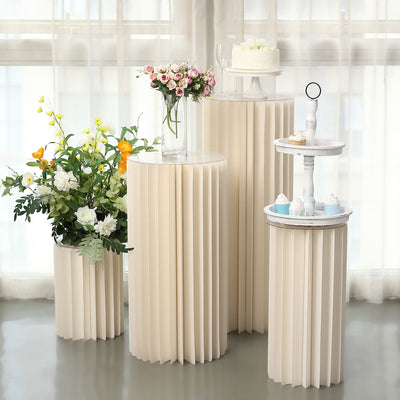 folding paper columns, pedestal display stand, pedestal stand, cylinder pedestal, cylinder plinth#size_parent
