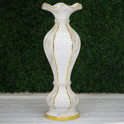 Mosaic Vase, Tall Ceramic Vase, Ceramic Flower Vase, Mosaic Mirror Vase, Marble Floor Vase#color_parent