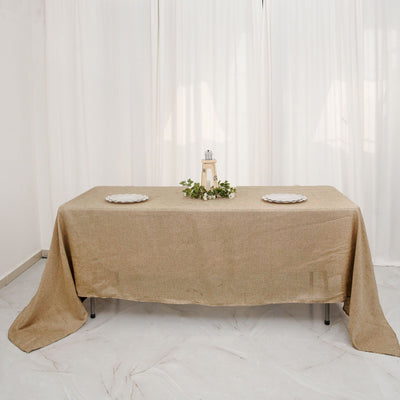 faux burlap tablecloth, rectangle tablecloth, burlap tablecloth, boho tablecloth, rustic tablecloth#size_parent