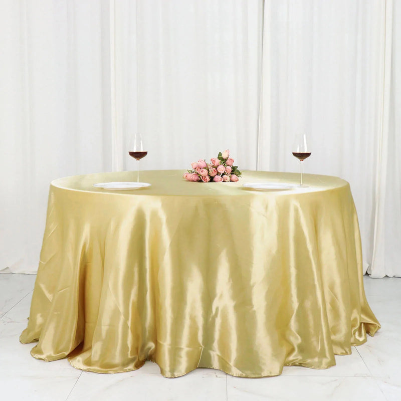 Seamless Satin Round Tablecloth 132