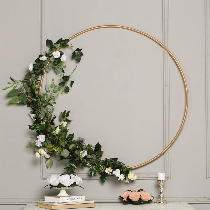 Gold Heavy Duty Metal Hoop Wreath, Floral Hoop