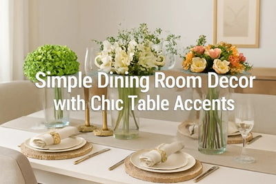 Simple Dining Room Decor with Chic Table Accents
