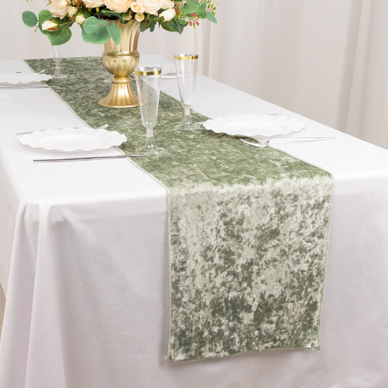 Premium Crushed Velvet Table Runner, Soft & Classy Table Linen 12