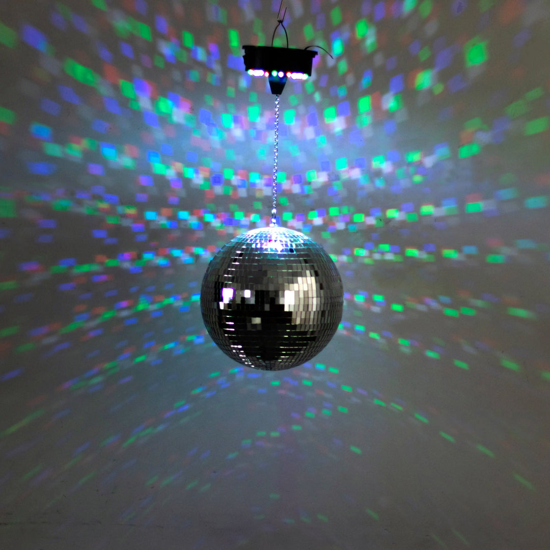 18 LED Light Rotating Heavy Duty Motor For Hanging Mirror Disco Ball 5 RPM Battery Operated Motor With 8 Hanging Chain eHomemart