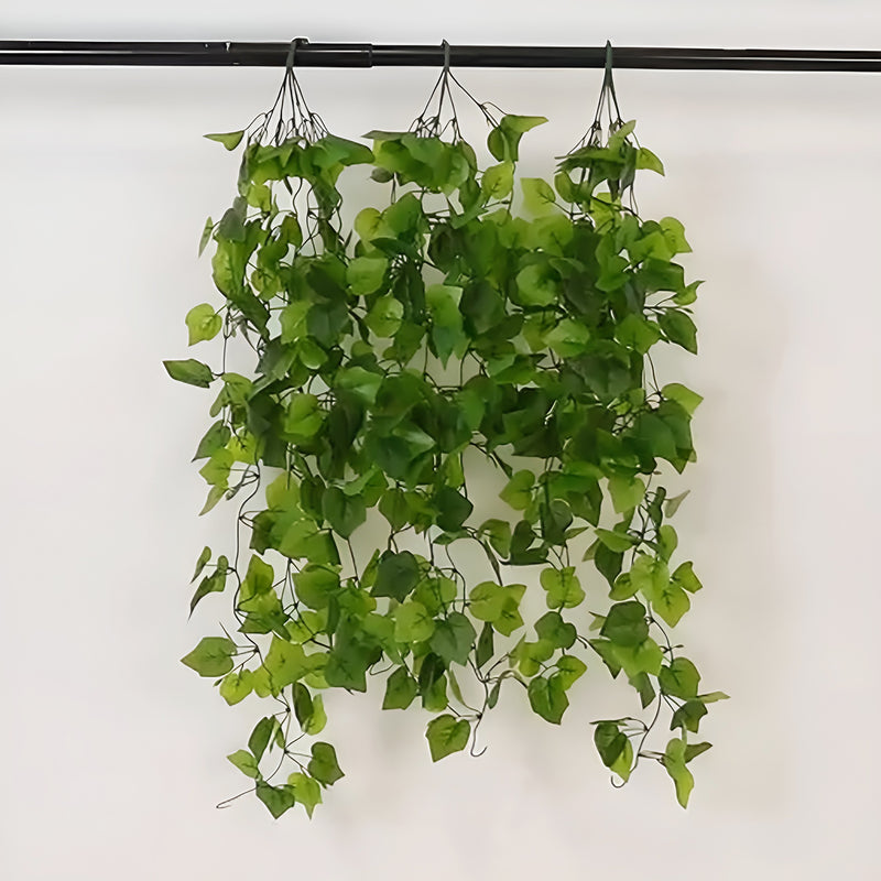 3-Pack Artificial Hanging Bush Vines - 3ft, Cottonwood Leaf Greenery for Walls, Arches, Backdrops & DIY Displays