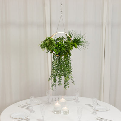hanging boxwood chandelier, greenery chandelier, ceiling decor, greenery vines, hanging greenery#color_parent