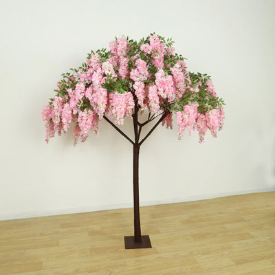 silk wisteria tree, 7ft wisteria tree, artificial flower tree, flower floor display, wisteria flower, artificial wisteria#color_parent