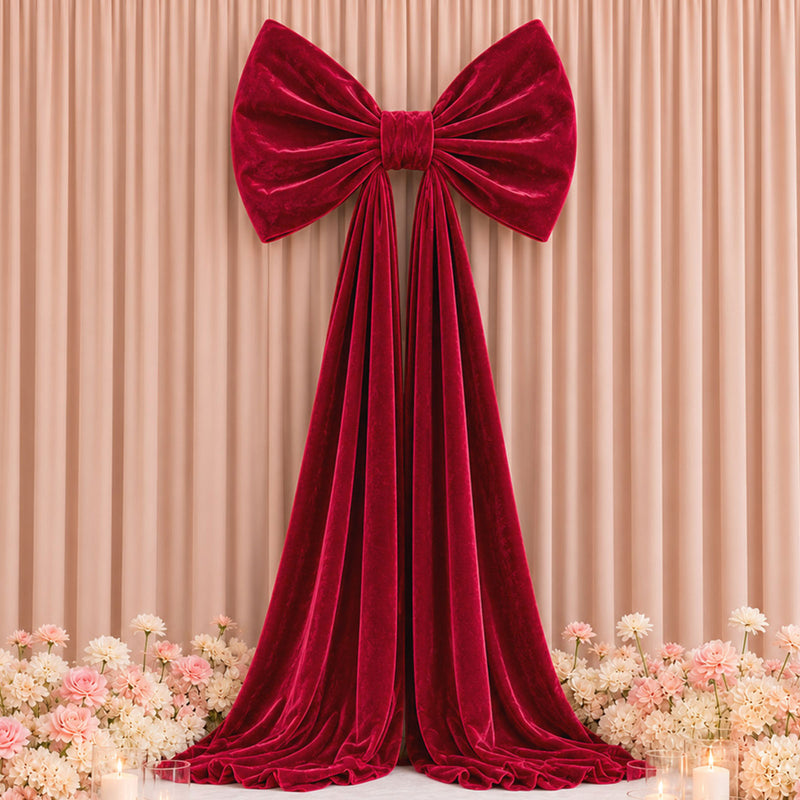10ft Giant Velvet Bow Backdrop Decor – Parties, Birthdays & Baby Showers