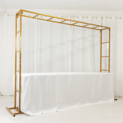 gold square arbor, freestanding backdrop stand, over the table stand, double frame stand, metal stand#size_parent