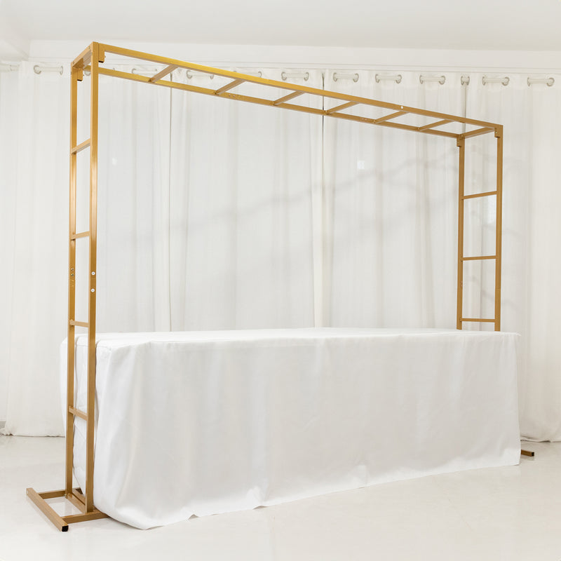 Gold Square Arbor - Freestanding 6' High Over the Table Stand, Backdrop Stand with Double Frame for Floral Balloon Décor