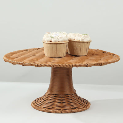 rustic cake stand, wicker cake stand, cupcake holder stand, cupcake stand, rattan cake stand#color_parent