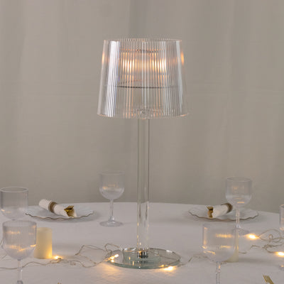 candle holter, acrylic candle holder, tealight candle holder,candle lamp, ribbed candle holder#color_clear