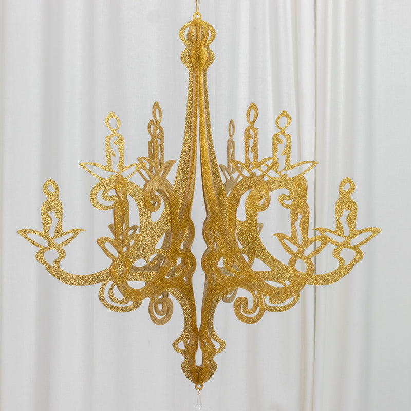 Glittered Acrylic Chandelier Hanging Decor 24