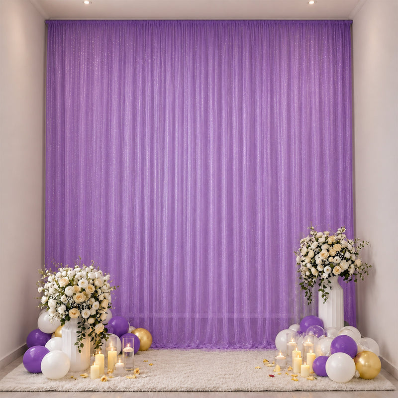 Sheer Backdrop Arch Drape 10ft × 14ft – Curtain Panel with Rod Pocket, Ceiling Drapery Fabric