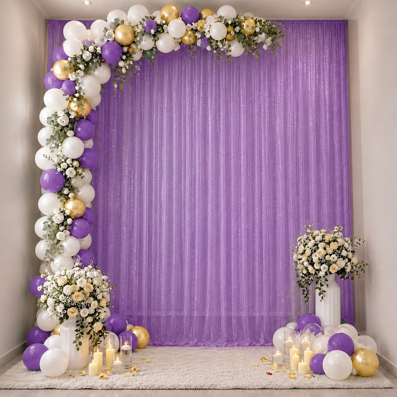Sheer Backdrop Arch Drape 10ft × 14ft – Curtain Panel with Rod Pocket, Ceiling Drapery Fabric