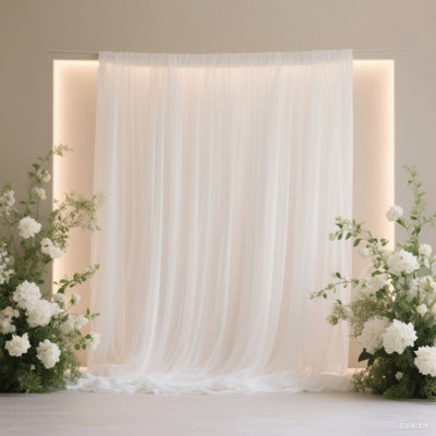 chiffon curtains, curtains, sheer curtain, sheer chiffon curtain, curtain panel, chiffon drape, drape#color_white