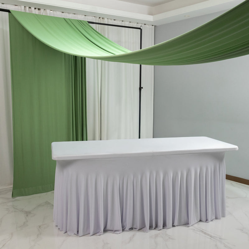 4-Way Stretch Spandex Backdrop Curtain, Wrinkle-Free Drapes with Rod Pockets - 5ft x 20ft