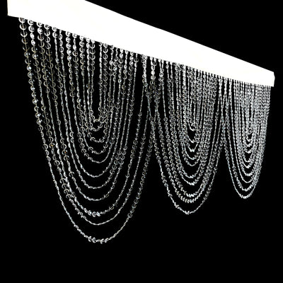 Crystal Beaded Valances, Beaded Door Curtains, Beaded Curtain Valance, Hanging Door Beads, Beaded Room Dividers#color_clear