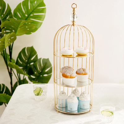 bird cage stand, cake riser, cupcake holder, 3 tier dessert stand, metal display stands#color_parent