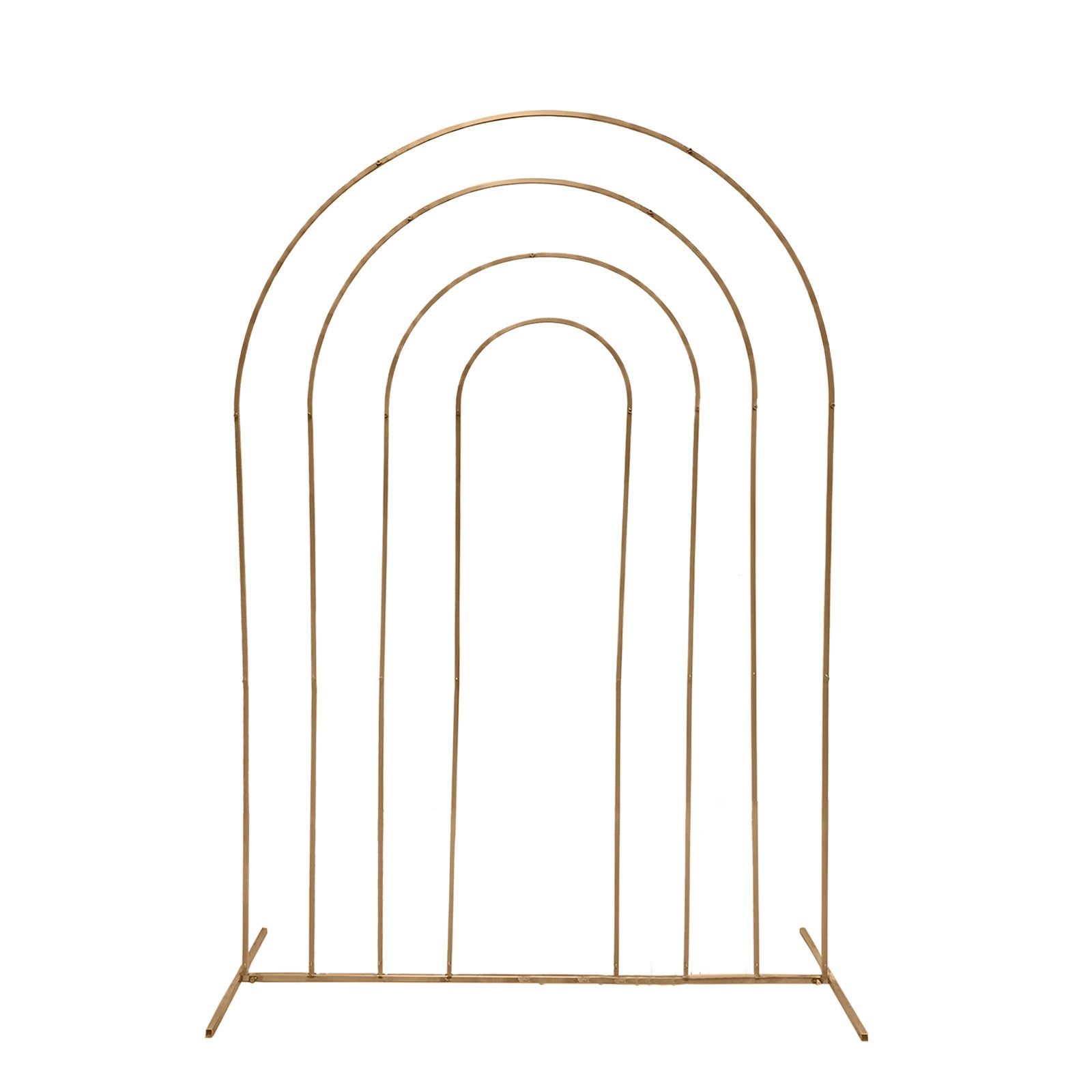 Gold Metal Multi-Layered Round Top Chiara Backdrop Stand, Rainbow Flor ...