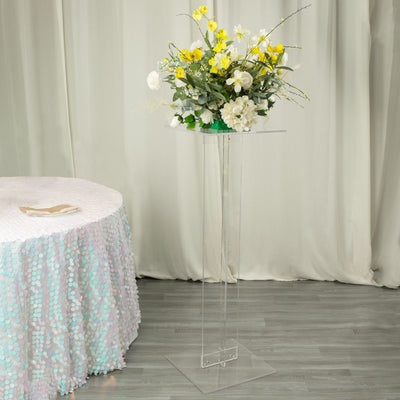 acrylic, flower pedestal stand, display stands, tall pedestal stand, flower stand#size_parent