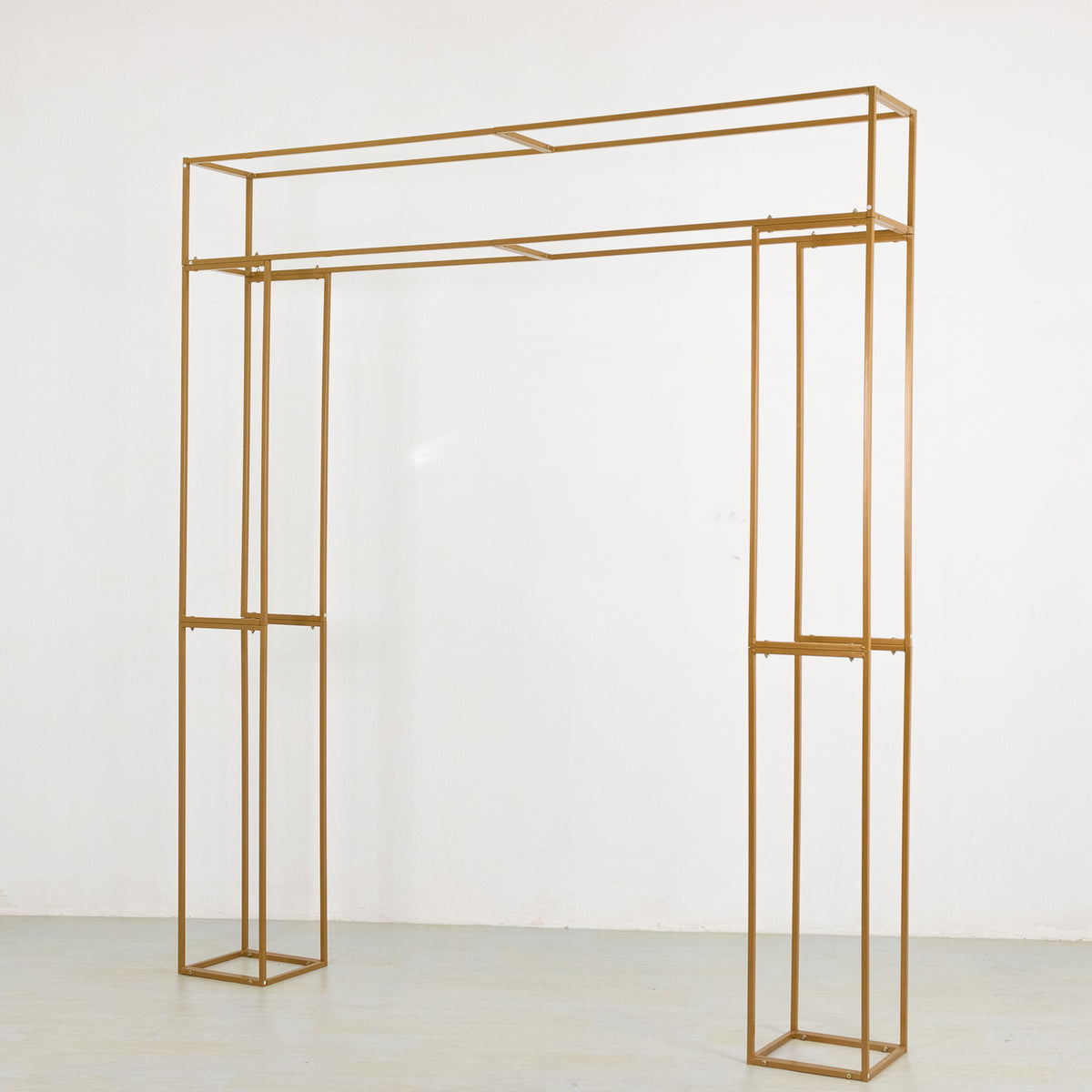 Heavy Duty Gold Metal 3D Rectangular Arch, Floral Balloon Frame ...