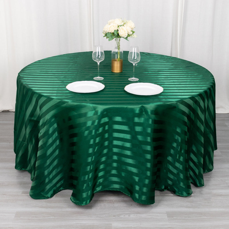 Satin Stripe Seamless Round Tablecloth 120