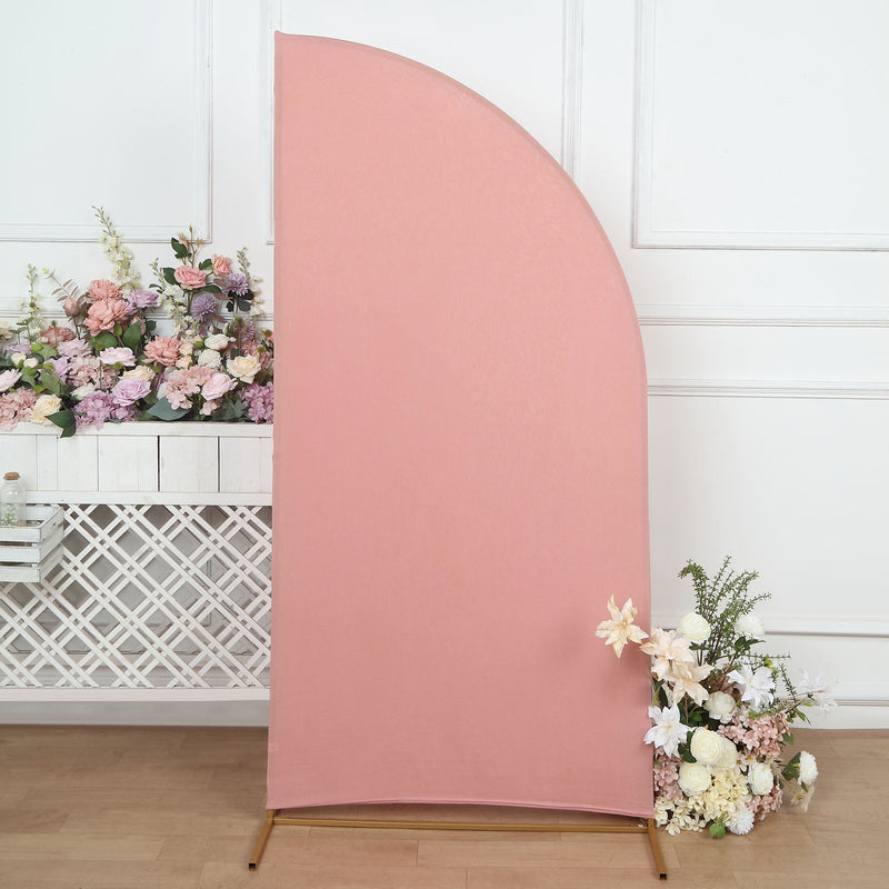 Matte Fitted Spandex Half Moon Arch Cover, Custom Fit Chiara Backdrop Stand Cover 6ft