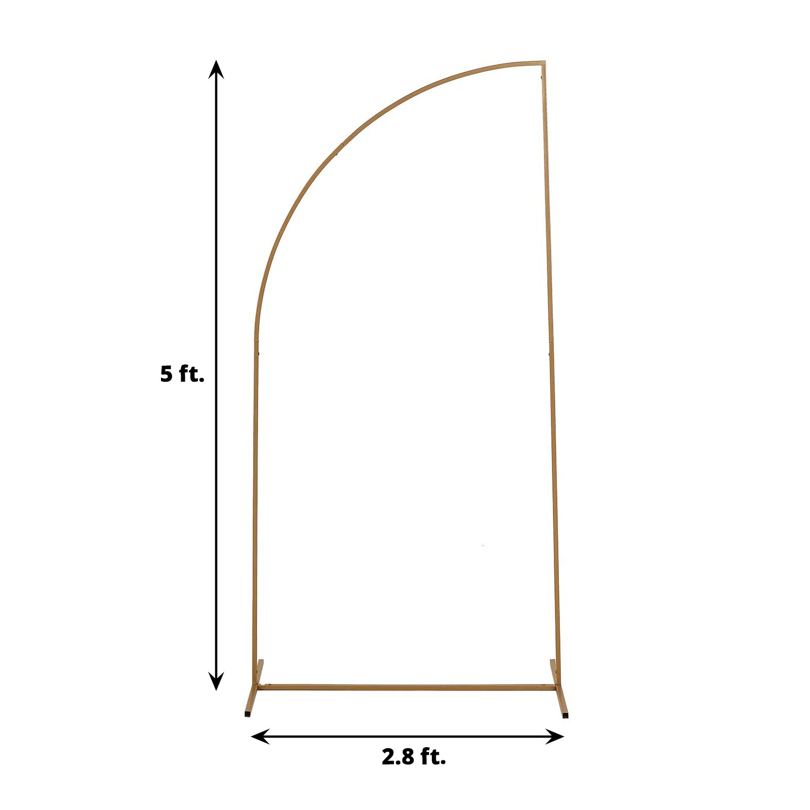 Gold Metal Arch Chiara Backdrop Stand, Half Moon Floral Frame Arbor Display | eHomemart